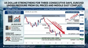 Dolar AS Menguat Tiga Hari Beruntun, EUR/USD Tertekan oleh Harga Minyak dan Konflik Timur Tengah