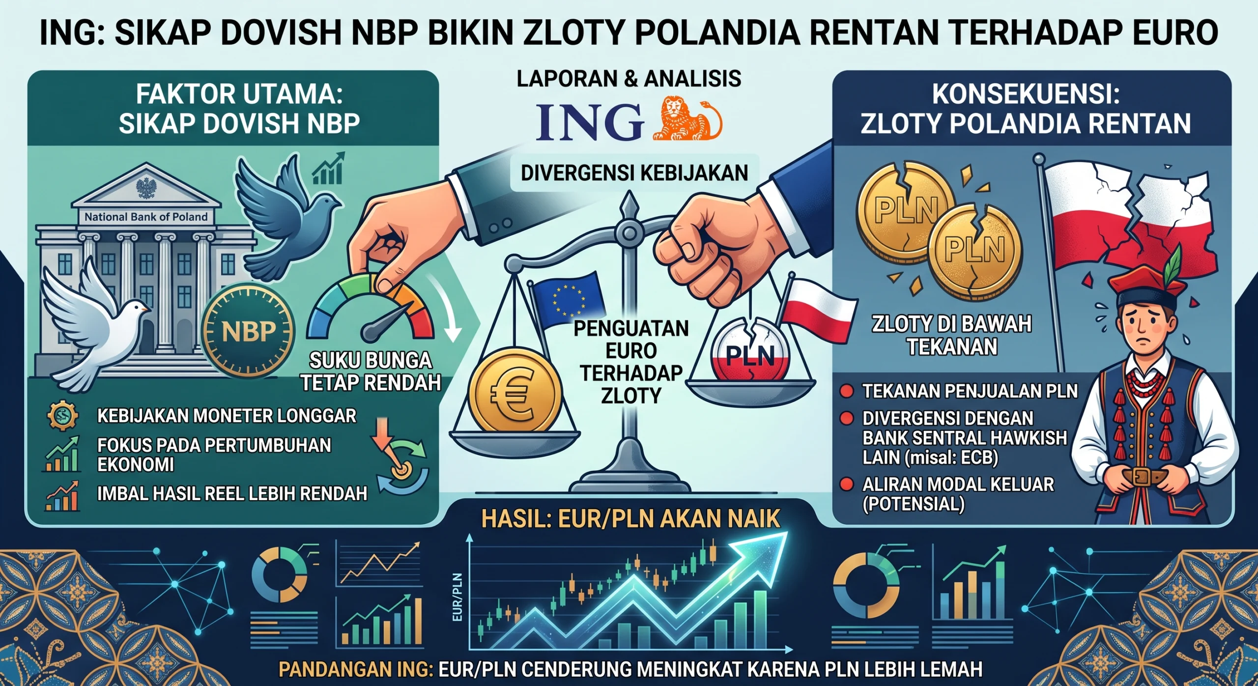 ING: Sikap Dovish NBP Bikin Zloty Polandia Rentan terhadap Euro