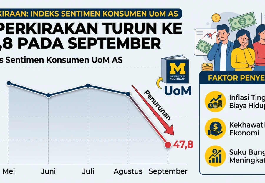 Indeks Sentimen Konsumen UoM AS Diperkirakan Turun ke 47,8 pada September