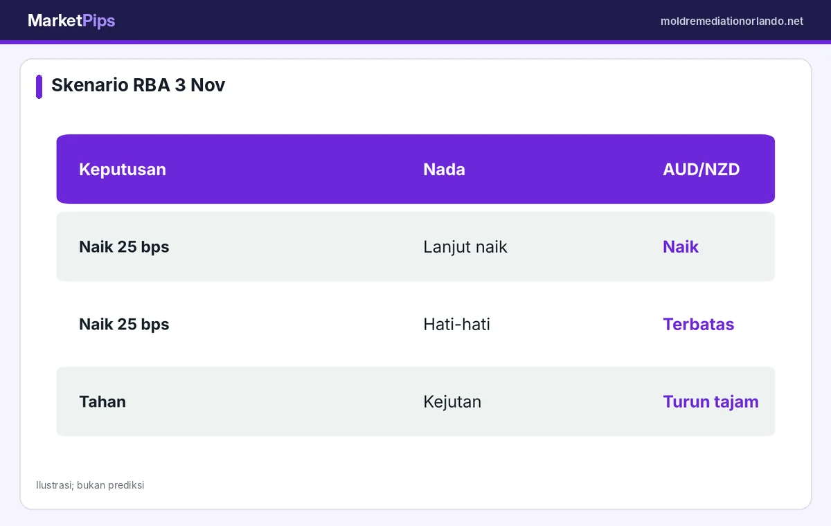 Skenario AUD/NZD setelah keputusan RBA