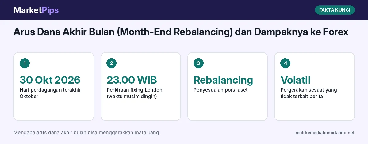 Fakta kunci: Arus Dana Akhir Bulan (Month-End Rebalancing) dan Dampaknya ke Forex: Cara Mengantisipasi