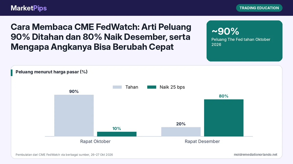 Cara Membaca CME FedWatch: Arti Peluang 90% Ditahan dan 80% Naik Desember, serta Mengapa Angkanya Bisa Berubah Cepat