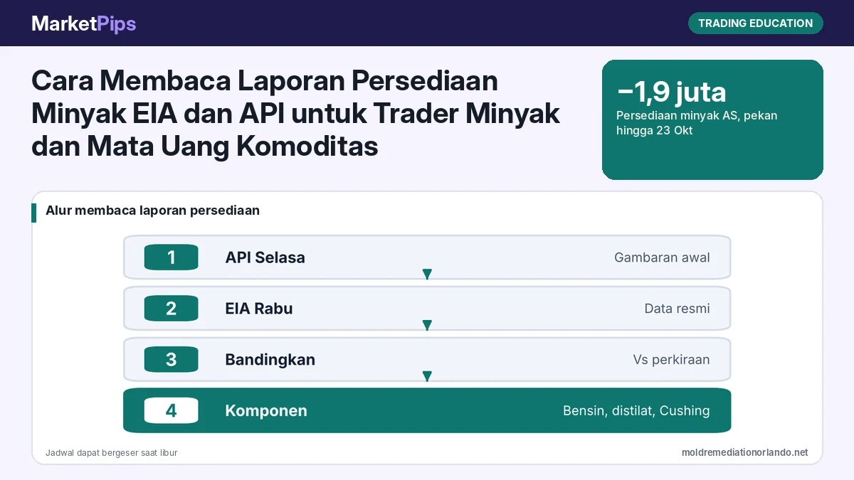 Cara Membaca Laporan Persediaan Minyak EIA dan API untuk Trader Minyak dan Mata Uang Komoditas
