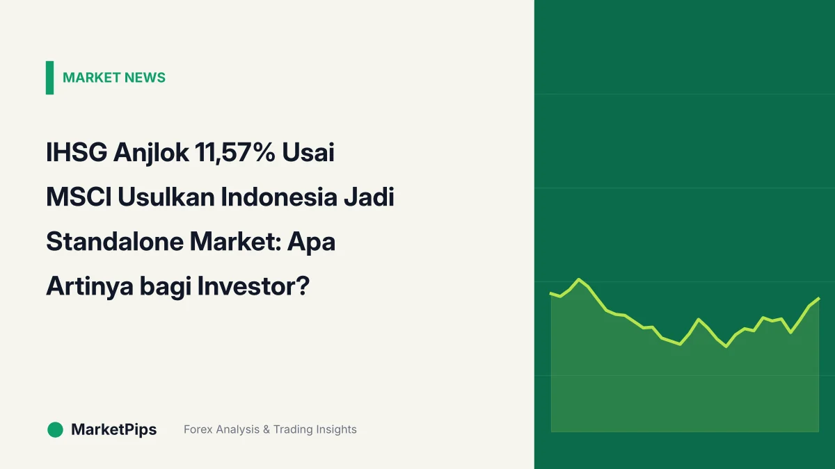 IHSG Anjlok 11,57% Usai MSCI Usulkan Indonesia Jadi Standalone Market: Apa Artinya bagi Investor?