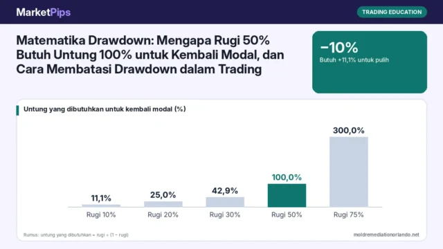 Matematika Drawdown: Mengapa Rugi 50% Butuh Untung 100% untuk Kembali Modal, dan Cara Membatasi Drawdown dalam Trading