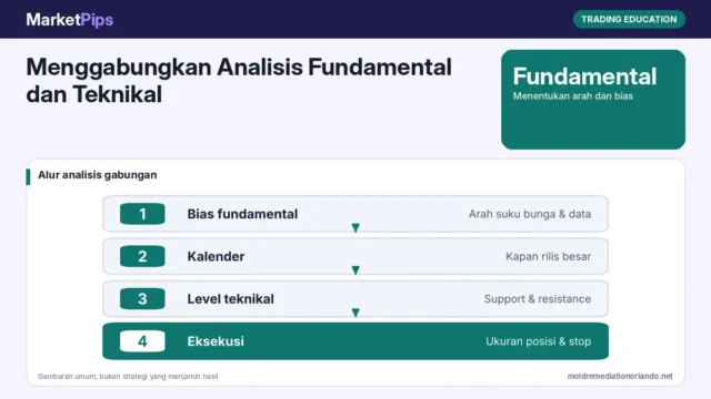Menggabungkan Analisis Fundamental dan Teknikal: Fundamental untuk Arah, Teknikal untuk Waktu, dengan Contoh Pekan Bank Sentral Oktober 2026