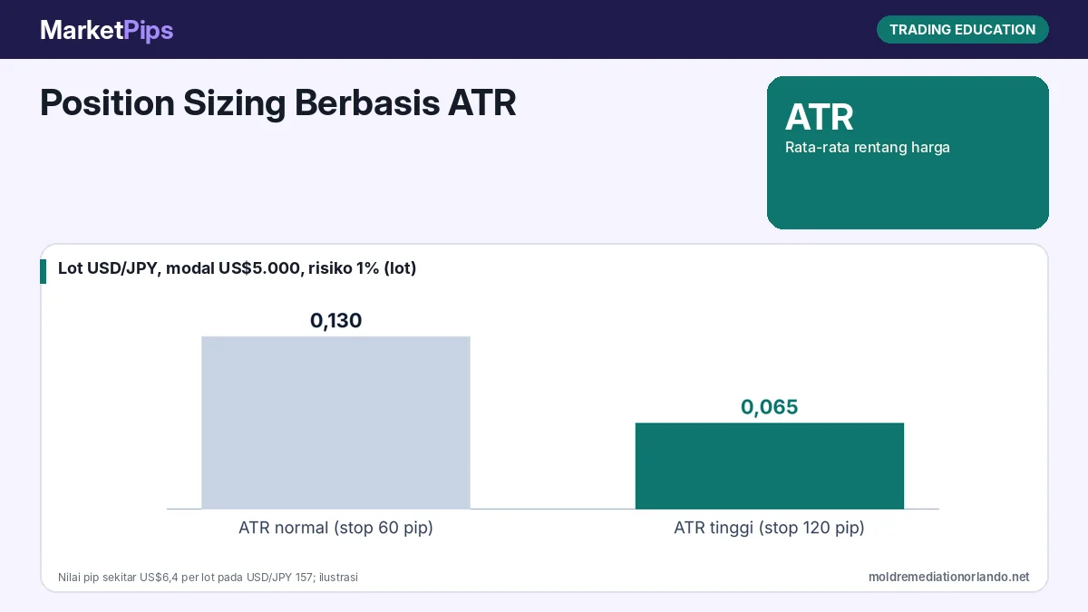 Position Sizing Berbasis ATR: Cara Menyesuaikan Ukuran Posisi saat Volatilitas Berubah